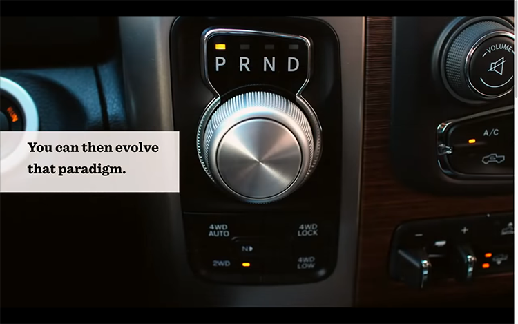 Rotary gear shift dial
